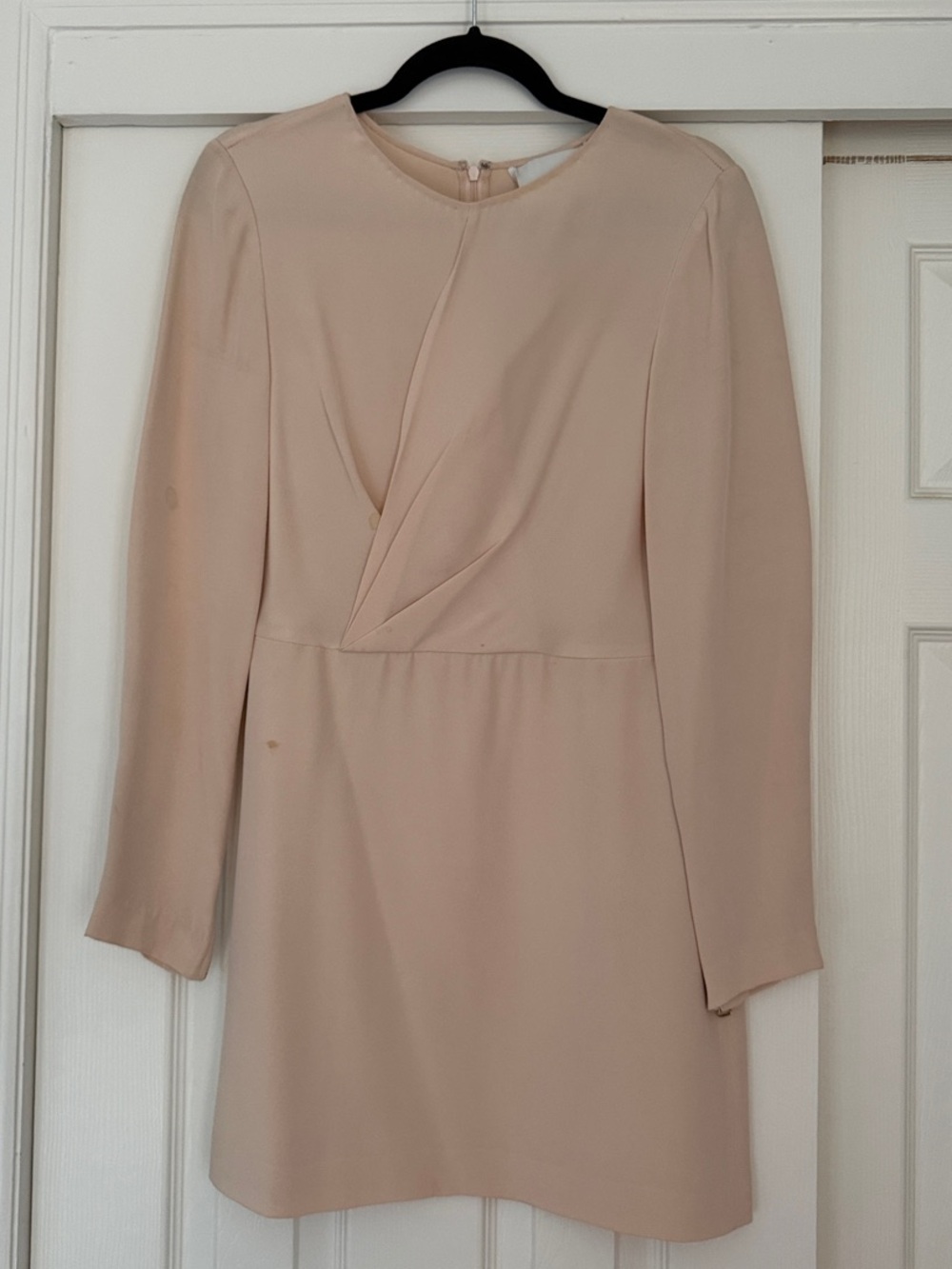 3.1 Phillip Lim Blush Beige Long Sleeve Draped Front Dress